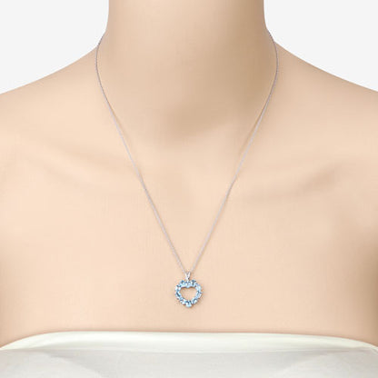 1.90 Carat Genuine Swiss Blue Topaz .925 Sterling Silver Pendant Bids.com