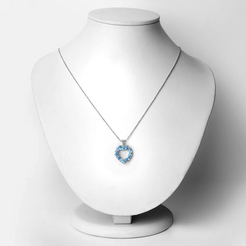 1.90 Carat Genuine Swiss Blue Topaz .925 Sterling Silver Pendant Bids.com