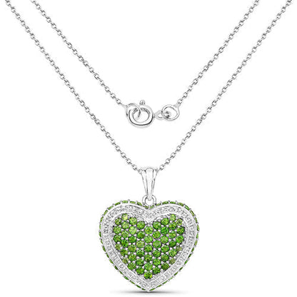 4.62 Carat Genuine Chrome Diopside .925 Sterling Silver Pendant Bids.com