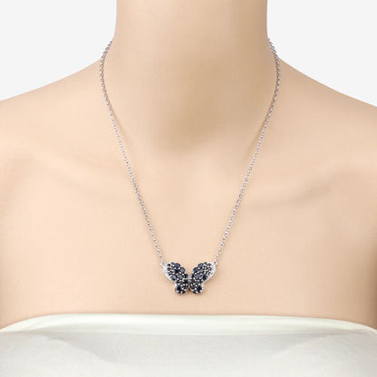 3.83 Carat Genuine Blue Sapphire and White Zircon .925 Sterling Silver Pendant Bids.com