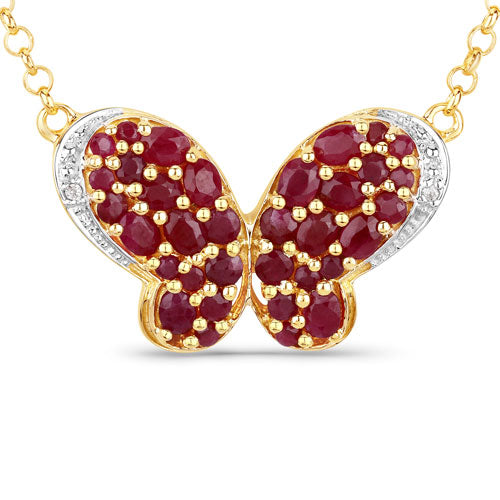 4.15 Carat Genuine Ruby and White Zircon .925 Sterling Silver Pendant Bids.com