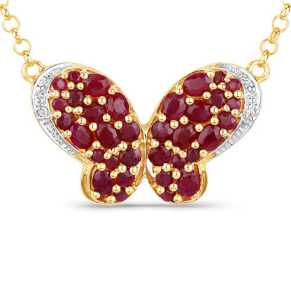 4.15 Carat Genuine Ruby and White Zircon .925 Sterling Silver Pendant Bids.com