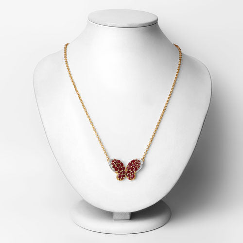 4.15 Carat Genuine Ruby and White Zircon .925 Sterling Silver Pendant Bids.com