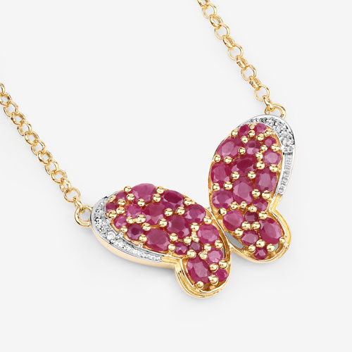 4.15 Carat Genuine Ruby and White Zircon .925 Sterling Silver Pendant Bids.com