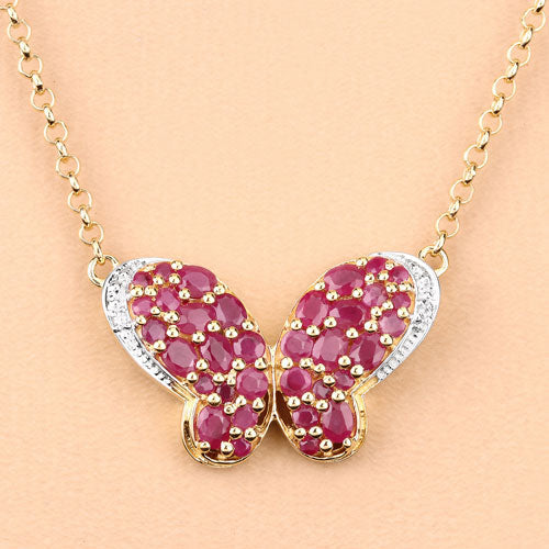 4.15 Carat Genuine Ruby and White Zircon .925 Sterling Silver Pendant Bids.com