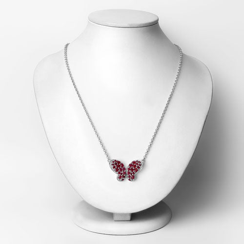 4.15 Carat Genuine Ruby and White Zircon .925 Sterling Silver Pendant Bids.com