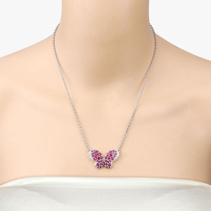 4.15 Carat Genuine Ruby and White Zircon .925 Sterling Silver Pendant Bids.com