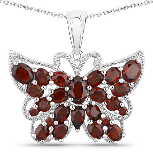 4.90 Carat Genuine Garnet .925 Sterling Silver Pendant Bids.com