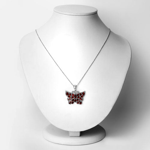 4.90 Carat Genuine Garnet .925 Sterling Silver Pendant Bids.com