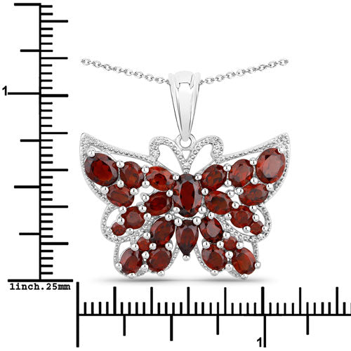 4.90 Carat Genuine Garnet .925 Sterling Silver Pendant Bids.com