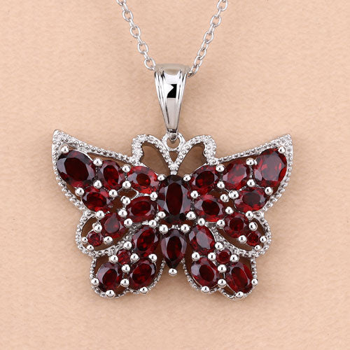 4.90 Carat Genuine Garnet .925 Sterling Silver Pendant Bids.com