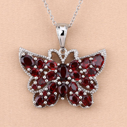 4.90 Carat Genuine Garnet .925 Sterling Silver Pendant Bids.com
