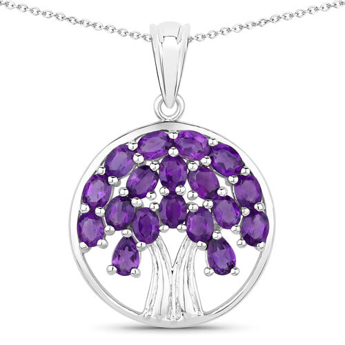 2.94 Carat Genuine Amethyst .925 Sterling Silver Pendant Bids.com