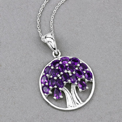 2.94 Carat Genuine Amethyst .925 Sterling Silver Pendant Bids.com