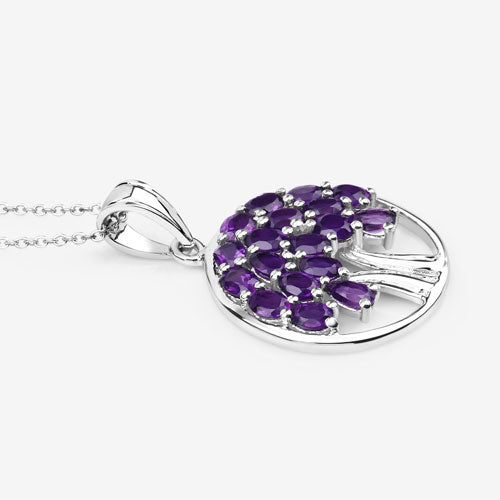 2.94 Carat Genuine Amethyst .925 Sterling Silver Pendant Bids.com