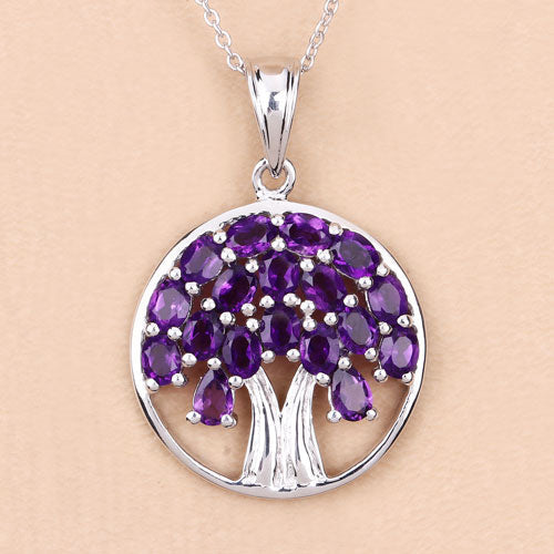 2.94 Carat Genuine Amethyst .925 Sterling Silver Pendant Bids.com