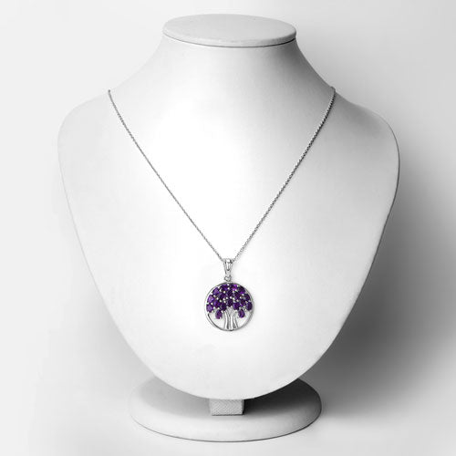 2.94 Carat Genuine Amethyst .925 Sterling Silver Pendant Bids.com