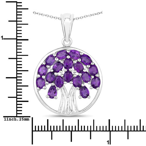 2.94 Carat Genuine Amethyst .925 Sterling Silver Pendant Bids.com