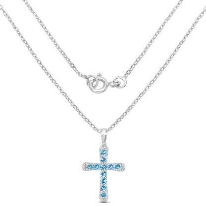 3.85 Carat Genuine Blue Topaz .925 Sterling Silver Pendant Bids.com