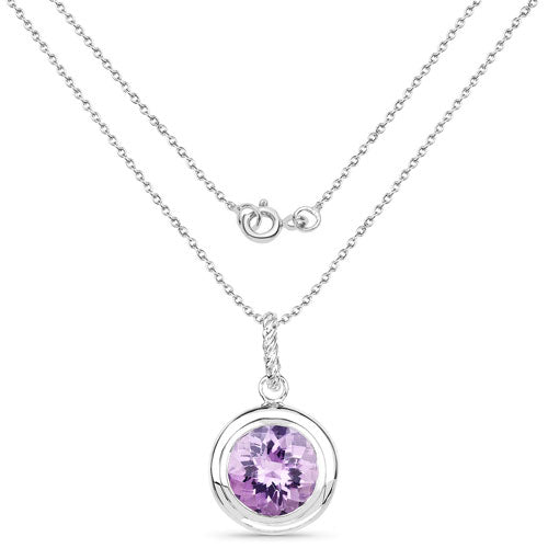 8.00 Carat Genuine Amethyst .925 Sterling Silver Pendant Bids.com