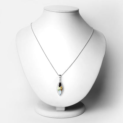 2.35 Carat Genuine Multi Stones .925 Sterling Silver Pendant Bids.com