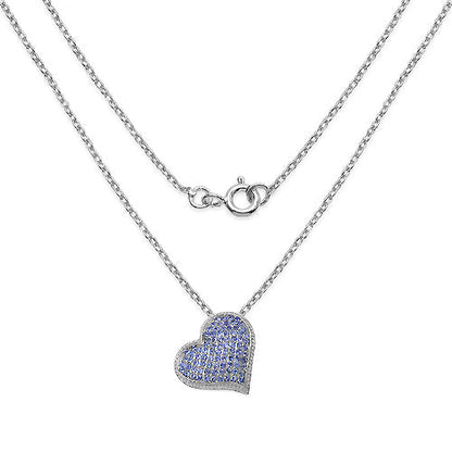 2.98 Carat Genuine Tanzanite .925 Sterling Silver Pendant Bids.com