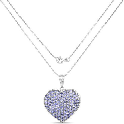 4.86 Carat Genuine Tanzanite .925 Sterling Silver Pendant Bids.com