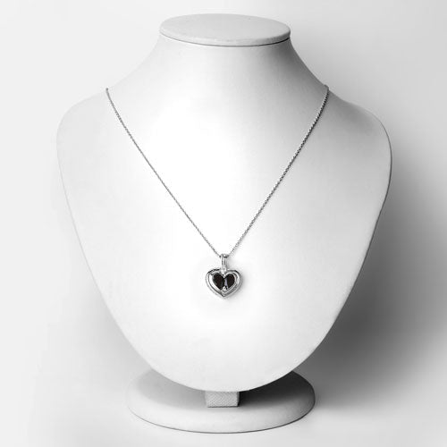 2.66 Carat Genuine Garnet and White Topaz .925 Sterling Silver Pendant Bids.com