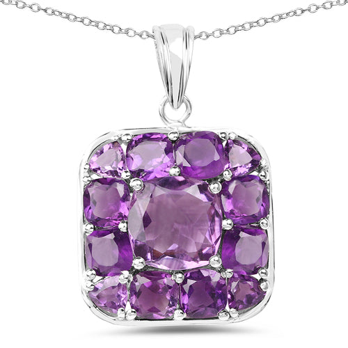 8.20 Carat Genuine Amethyst .925 Sterling Silver Pendant Bids.com