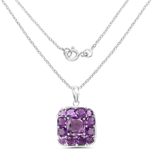 8.20 Carat Genuine Amethyst .925 Sterling Silver Pendant Bids.com