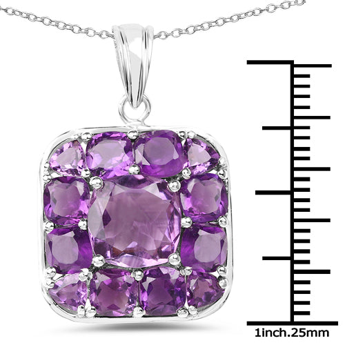 8.20 Carat Genuine Amethyst .925 Sterling Silver Pendant Bids.com