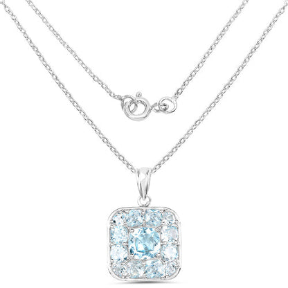 10.05 Carat Genuine Blue Topaz .925 Sterling Silver Pendant Bids.com