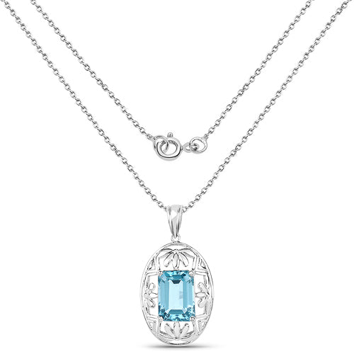 9.60 Carat Genuine Green Topaz .925 Sterling Silver Pendant Bids.com