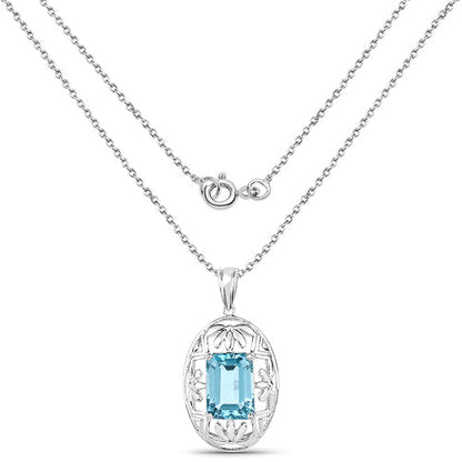 9.60 Carat Genuine Green Topaz .925 Sterling Silver Pendant Bids.com