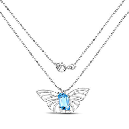 10.62 Carat Genuine Swiss Blue Topaz .925 Sterling Silver Pendant Bids.com