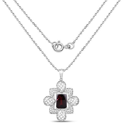 8.00 Carat Genuine Garnet .925 Sterling Silver Pendant Bids.com