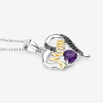 0.48 Carat Genuine Amethyst and Black Spinel .925 Sterling Silver Pendant Bids.com
