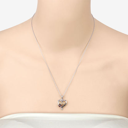 0.55 Carat Genuine Garnet and Black Spinel .925 Sterling Silver Pendant Bids.com