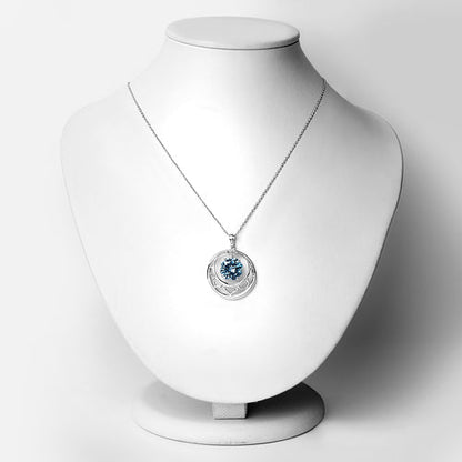 8.75 Carat Genuine Swiss Blue Topaz .925 Sterling Silver Pendant Bids.com