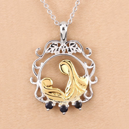 0.12 Carat Genuine Blue Sapphire .925 Sterling Silver Pendant Bids.com
