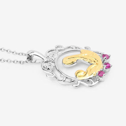 0.14 Carat Genuine Ruby .925 Sterling Silver Pendant Bids.com