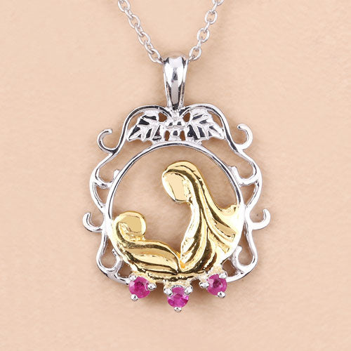 0.14 Carat Genuine Ruby .925 Sterling Silver Pendant Bids.com