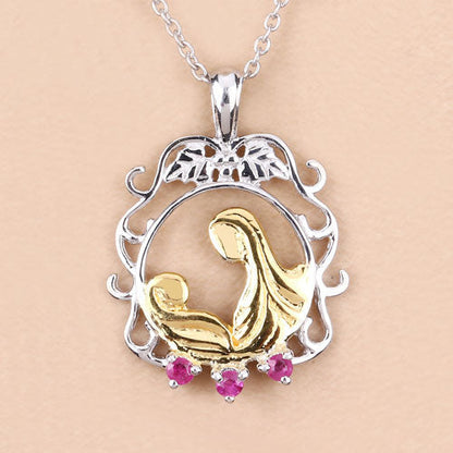 0.14 Carat Genuine Ruby .925 Sterling Silver Pendant Bids.com