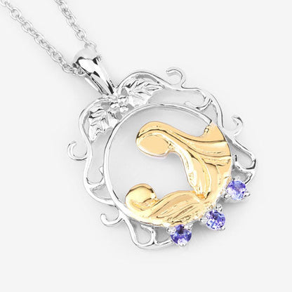 0.11 Carat Genuine Tanzanite .925 Sterling Silver Pendant Bids.com