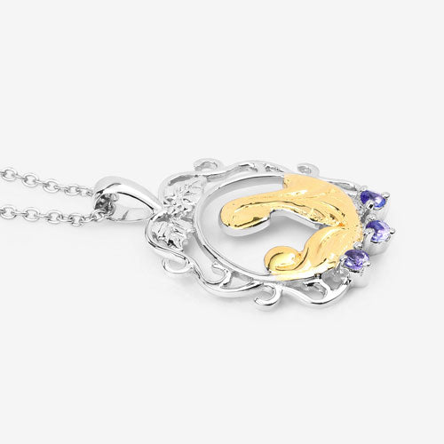 0.11 Carat Genuine Tanzanite .925 Sterling Silver Pendant Bids.com