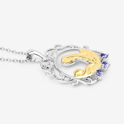 0.11 Carat Genuine Tanzanite .925 Sterling Silver Pendant Bids.com
