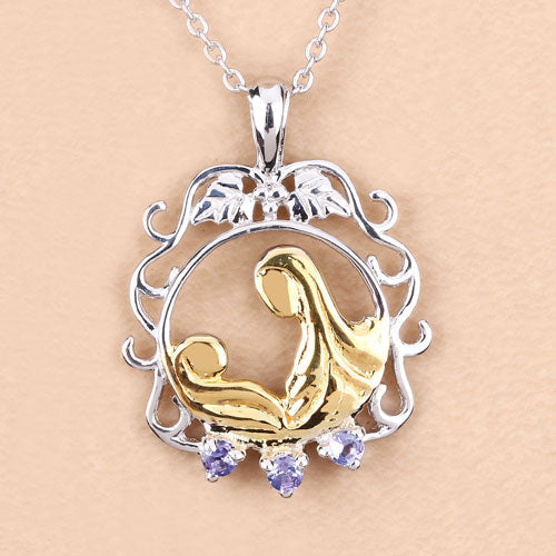 0.11 Carat Genuine Tanzanite .925 Sterling Silver Pendant Bids.com