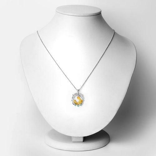 0.09 Carat Genuine Emerald .925 Sterling Silver Pendant Bids.com