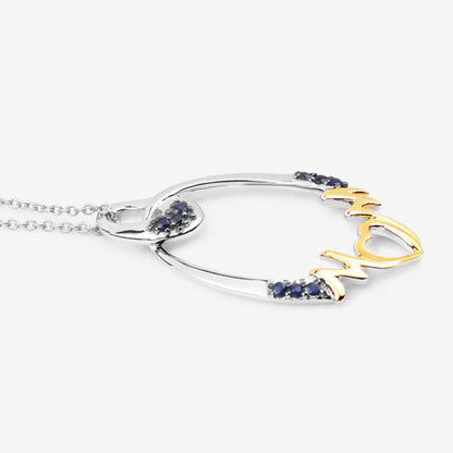 0.18 Carat Genuine Blue Sapphire .925 Sterling Silver Pendant Bids.com