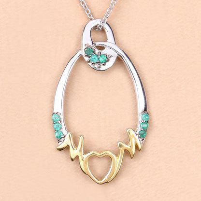 0.15 Carat Genuine Emerald .925 Sterling Silver Pendant Bids.com